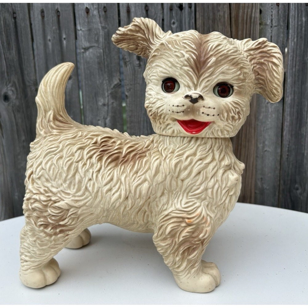 Vintage Arrow Rubber Edward Mobley large squeak toy dog doll sleepy eye